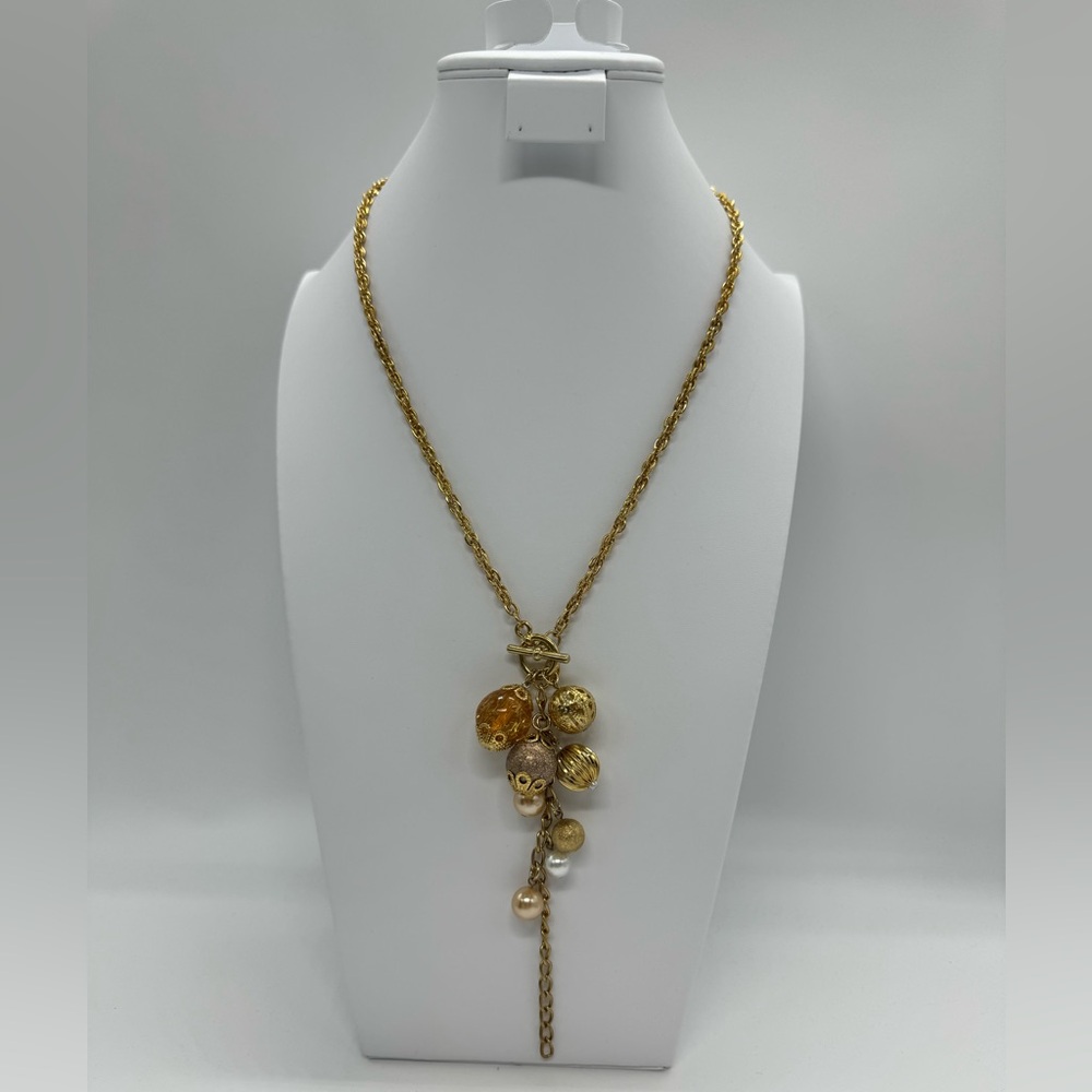 Vintage Boho Joan Rivers Czech Republic  Beaded “Y” Necklace